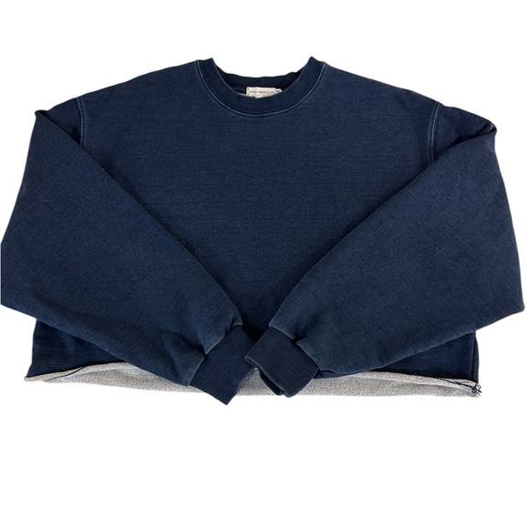 Good American Tops - Good American Jeanius Indigo Denim Sweatshirt (set available)